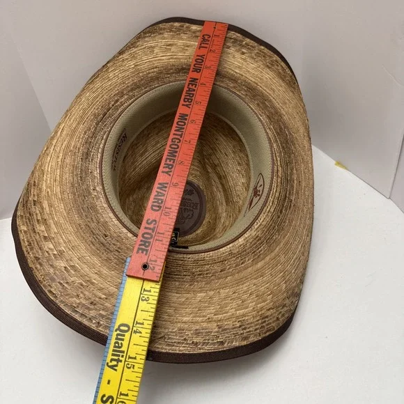 Resistol Duck Commander Straw Cowboy Hat S Genuine Mexican Palm Western USA Made - Picture 14 of 16